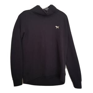 Pink Love Pink Victoria's Secret Black Spellout Pullover Mock Neck Sweatshirt Sm